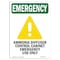 Signmission OSHA EMERGENCY, 7" Height, Decal, Portrait, OS-EM-D-57-V-10438 OS-EM-D-57-V-10438 - alternate 1